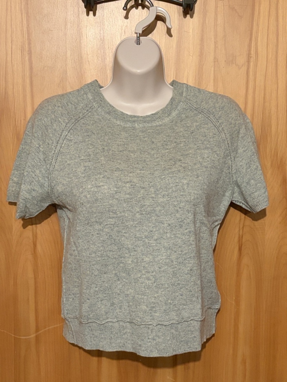 One Girl Who Heather Gray Short-Sleeve Crewneck Sweater